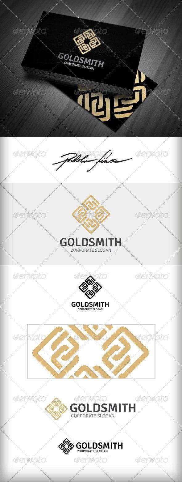 Interlocking Logo - Golden Chain - Abstract Infinity Interlocking Logo