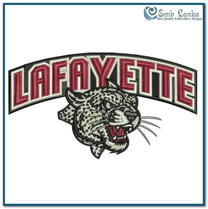 Leopards Logo - Lafayette Leopards Logo Embroidery Design | Emblanka.com