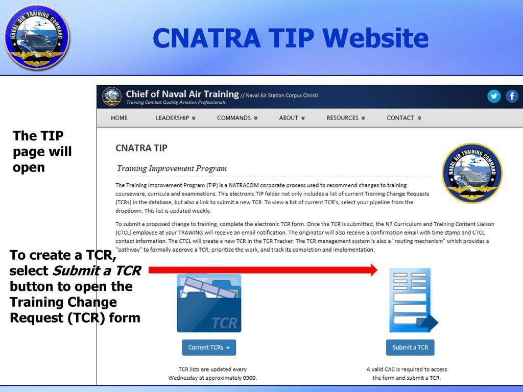 CNATRA Logo - CNATRA Training Improvement Program (TIP)