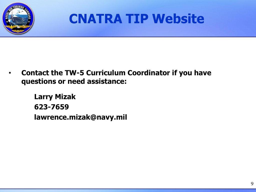 CNATRA Logo - CNATRA Training Improvement Program (TIP) - ppt download