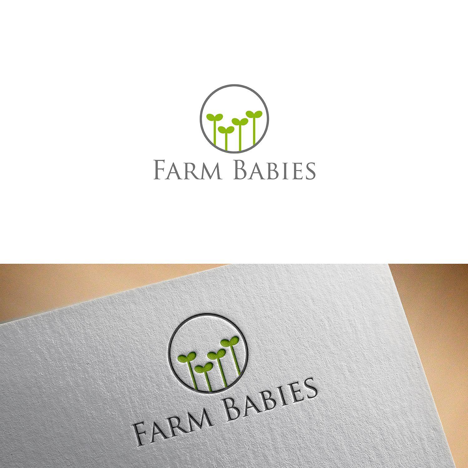 Microgreens Logo - Playful, Personable, Farming Logo Design for Farm Babies