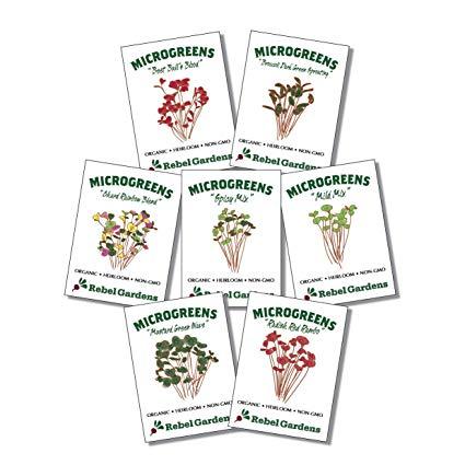 Microgreens Logo - Microgreen Seeds Organic Mix Growing Kit Non GMO Varieties Raddish Mild Mix Spicy Mix and More