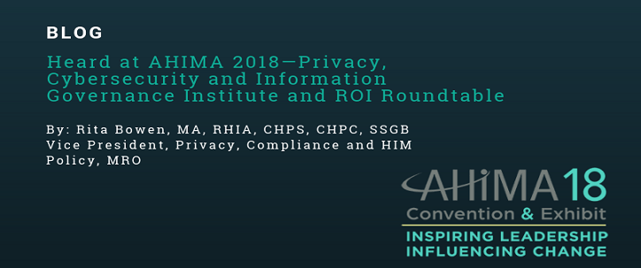 AHIMA Logo - Heard at AHIMA 2018—Privacy, Cybersecurity and Information ...