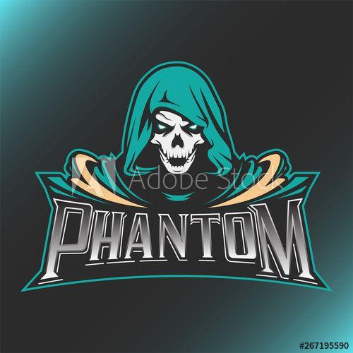 Phantom Logo - Skull Phantom Logo Mascot Vector Illustration this stock