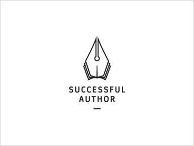Author Logo - Simple Line Art Used in Logo Design. Brand & Identity Systems