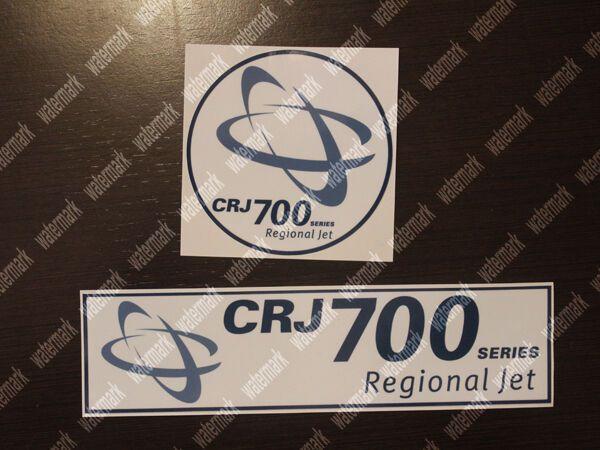 Canadair Logo - 2x CANADAIR REGIONAL JET CRJ 700 LOGO STICKERS / DECALS 1 ROUND + 1  RECTANGULAR | eBay