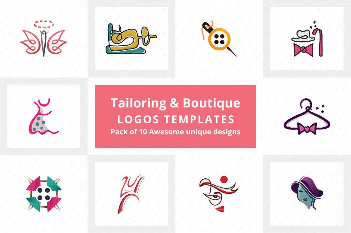 Pack Logo - Tailoring & Boutique Logo Templates Pack of 10