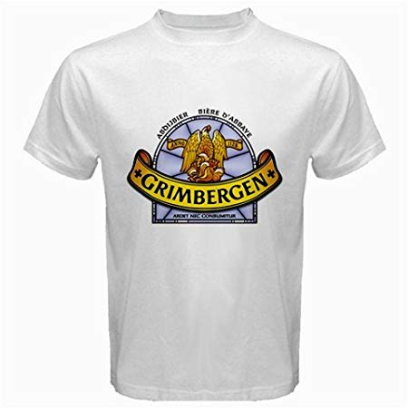 Grimbergen Logo - Grimbergen Beer Logo New White T Shirt Size L Free Shipping