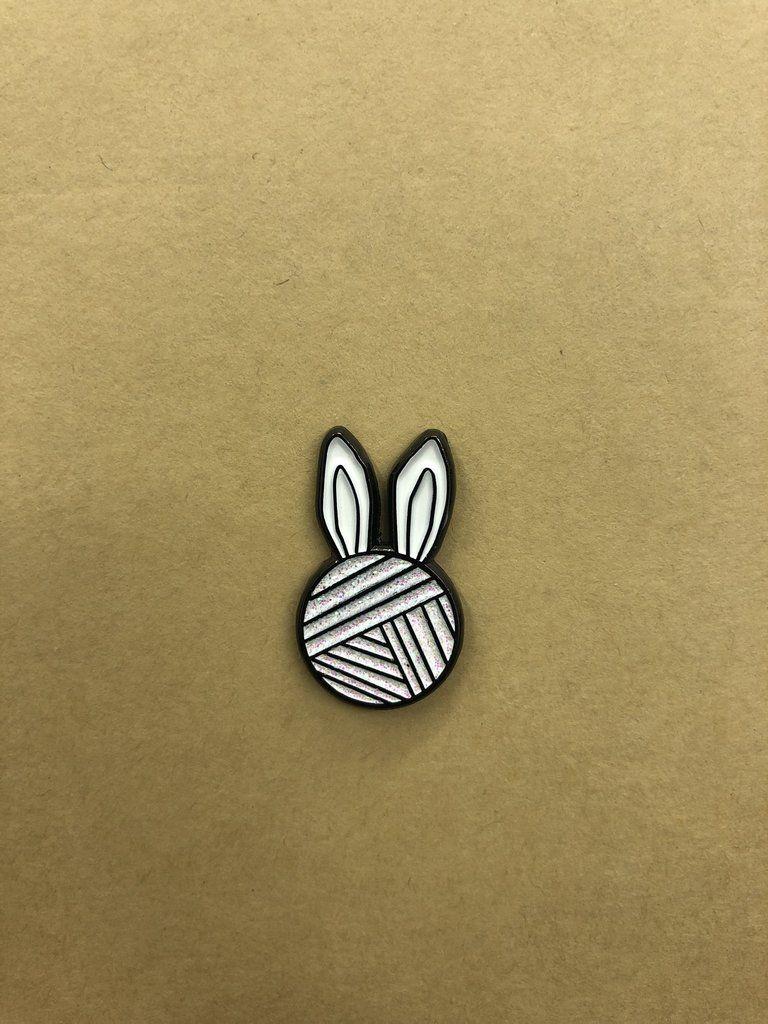 Banny Logo - AlexCreates Yarn Bunny Logo Enamel Pin