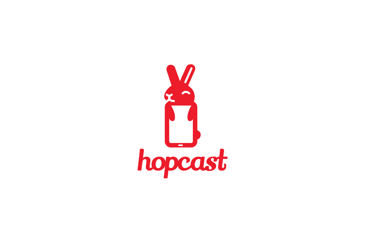 Banny Logo - Hopcast Rabbit Bunny Logo Design