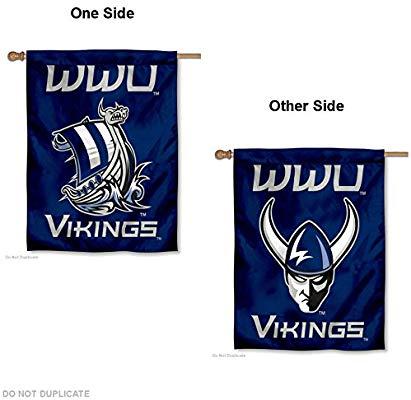 WWU Logo - Amazon.com : College Flags and Banners Co. WWU Vikings Dual Logo ...
