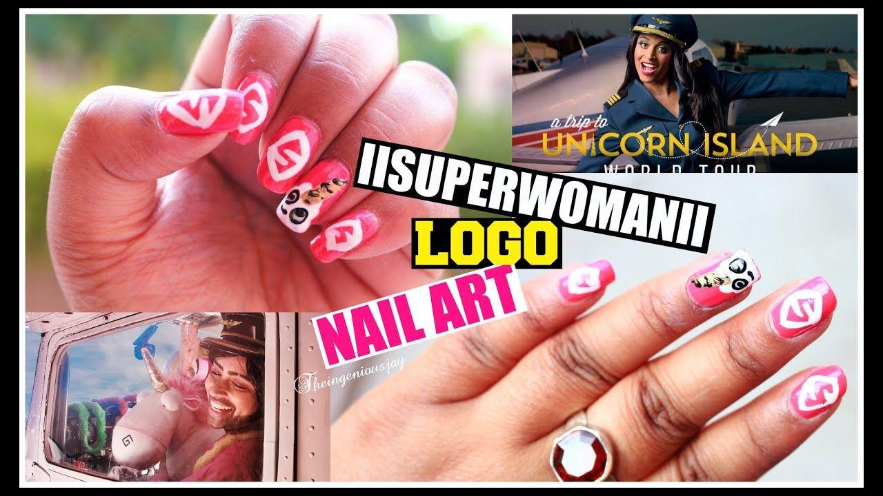 IISuperwomanII Logo - IISUPERWOMANII Logo Inspired Nail Art | Unicorn Nails for #AT2UI | Indian  Youtuber