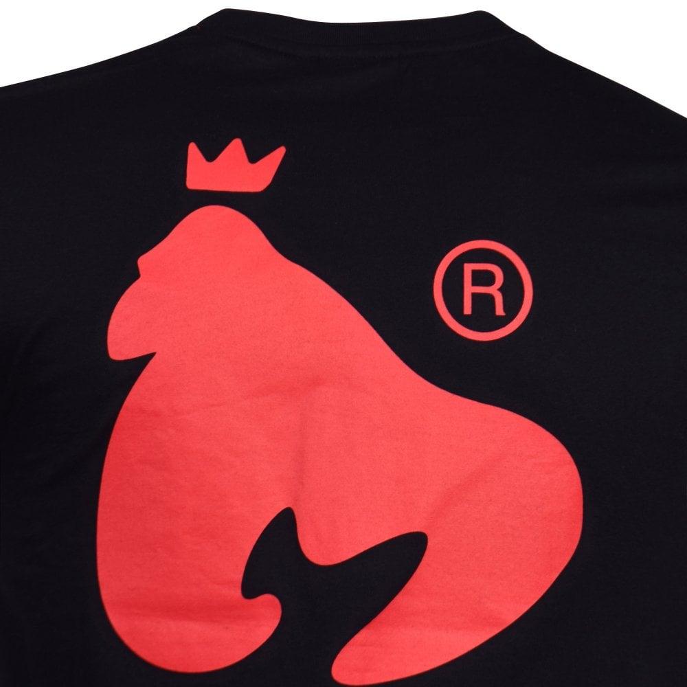 Red Clothing Logo - MONEY CLOTHING Black/Red Text Logo T-Shirt - Men from Brother2Brother UK