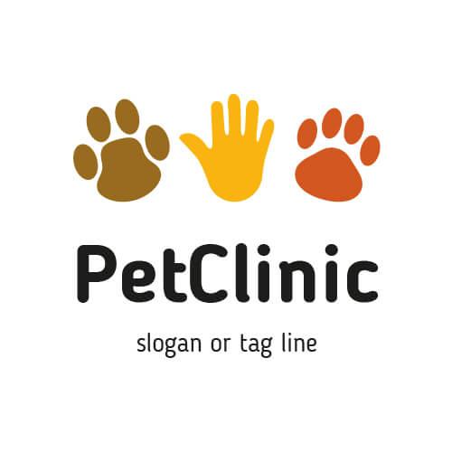 Pet Logo - Pets Veterinary Clinic Logo Template