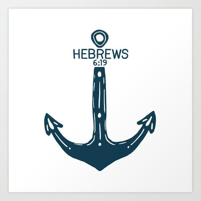 Hebrews Logo - Hebrews Anchor Art Print