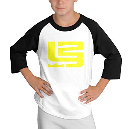 LBJ23 Logo - Amazon.com : MULTY9 James Logo Lbj 23 Child Youth 3/4 Baseball Tee ...