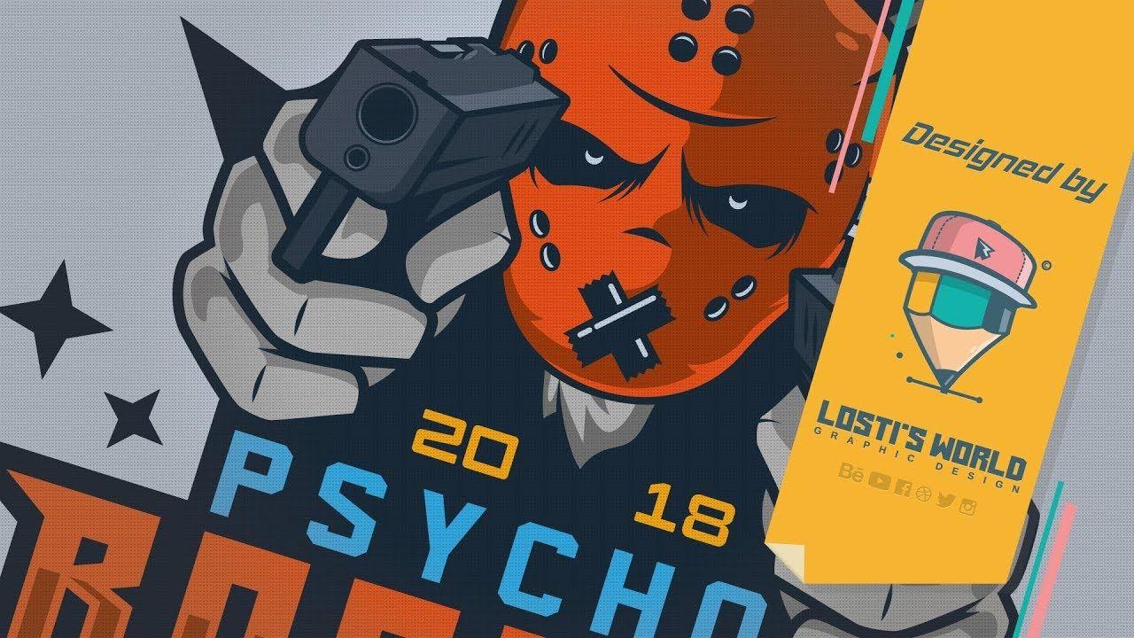 Psycho Logo - Psycho Rabbits eSports Mascot logo