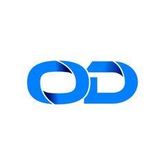 Od Logo - od logo initial logo vector modern blue fold style Stock image