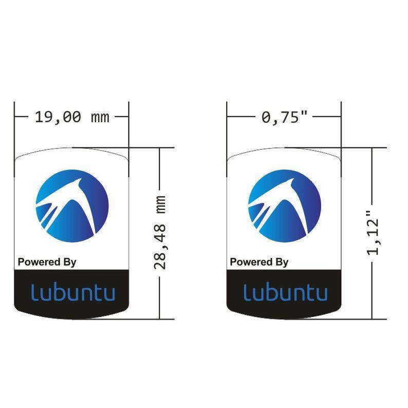 Lubuntu Logo - Lubuntu Label / Aufkleber / Sticker / Badge / Logo 9cm x 8cm [314]