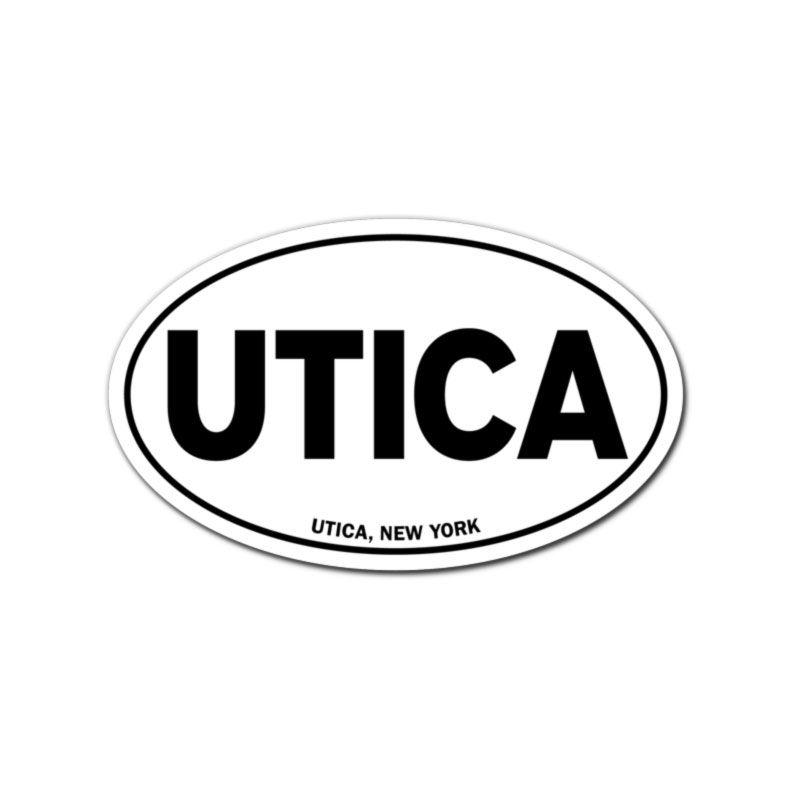 Utica Logo - Oval Utica NY Bumper Sticker