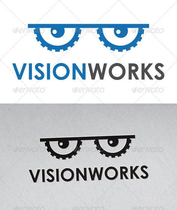 Visionworks Logo - Vision Works Logo #GraphicRiver color version: color