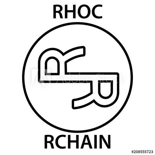 Rchain Logo - Rchain Coin cryptocurrency blockchain icon. Virtual electronic ...