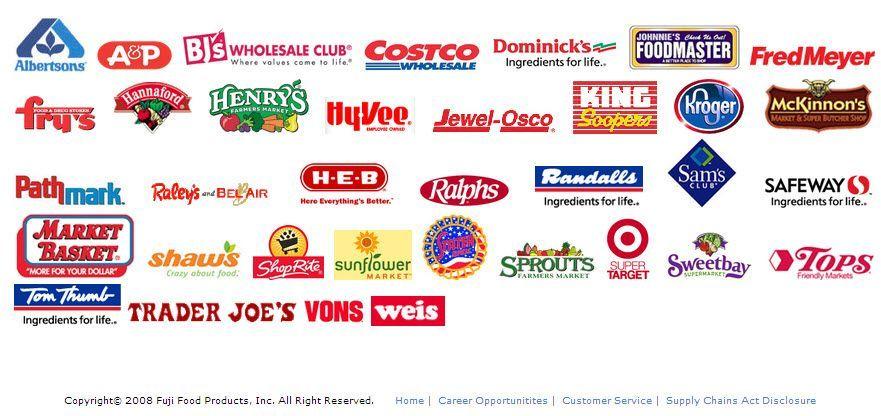 Retailers Logo - Fuji Food Products logo list of retailers | Sushi Commercial | Sushi ...