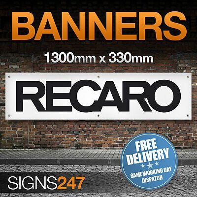 Recaro Logo - Black Recaro Logo garage workshop PVC banner sign car (ZA025) 7109115851972  | eBay