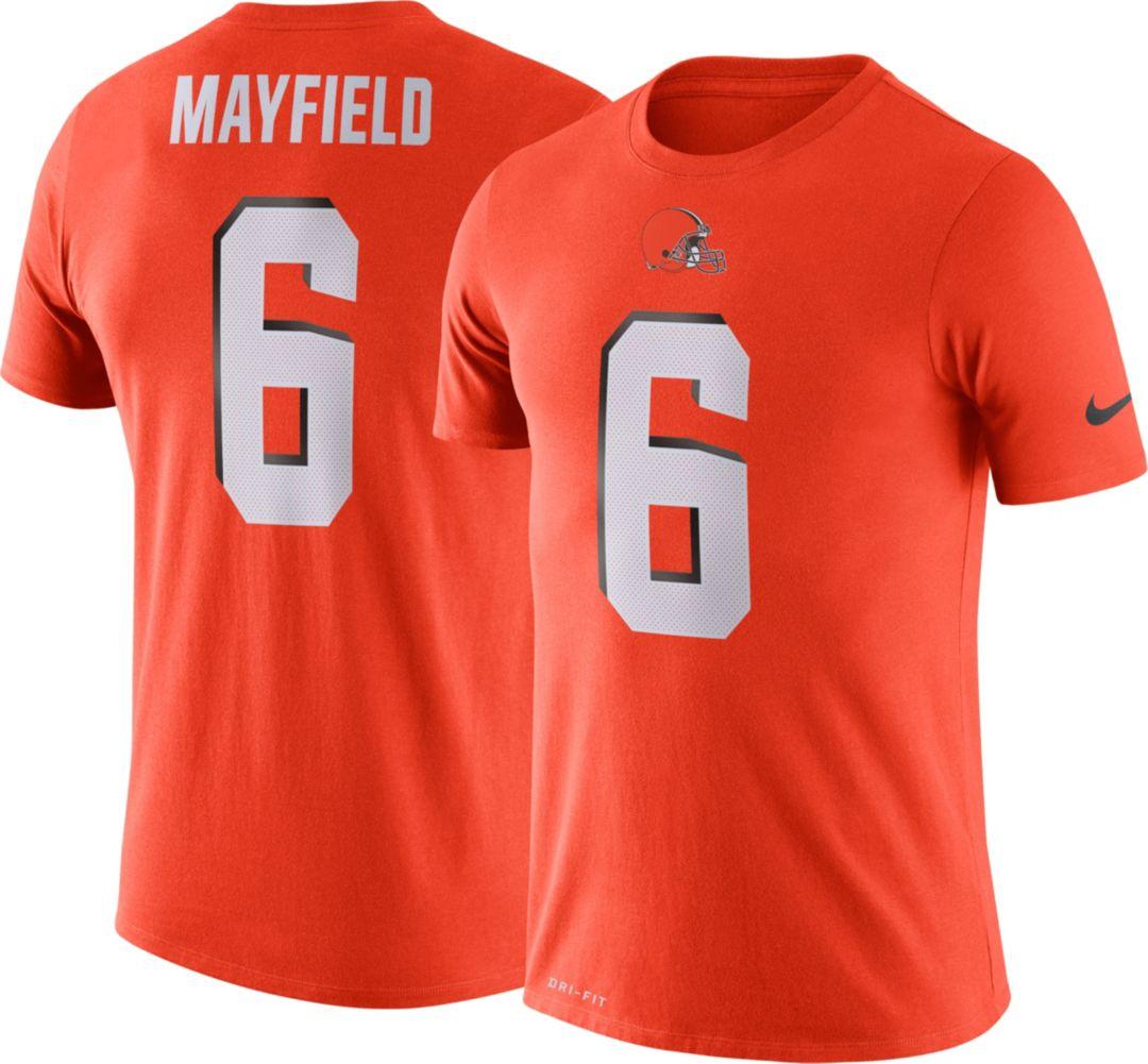 Mayfield Logo - Nike Men's Cleveland Browns Baker Mayfield Logo Orange T Shirt