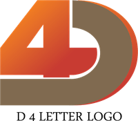 D4 Logo - D4 Letter Logo Vector (.AI) Free Download