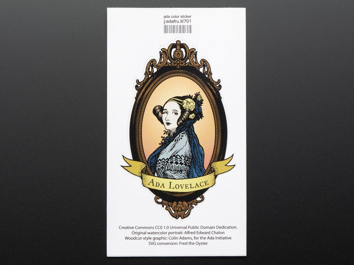 Lovelace Logo - Ada Lovelace, large, oval, color - Sticker!