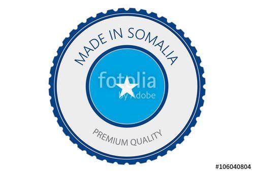 Somali Logo - Made in Somalia Seal, Somali Flag (Vector Art) Stock image
