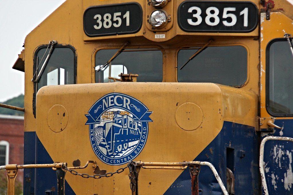 Necr Logo - New England Central Railroad - Old Logo. NECR 3851 (GP38)