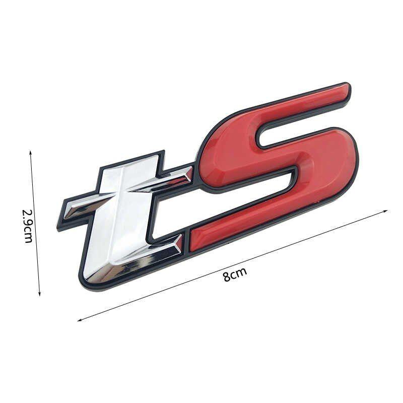 BRZ Logo - TS Logo Silver Red Aluminum 3D Car Sticker Emblem Badge Chrome Decal for  Subaru Forester BRZ WRX STI Car Styling Accessories