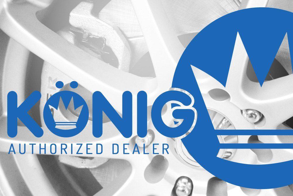 Konig Logo - KONIG® Matte Black with Milled Logo on Spoke