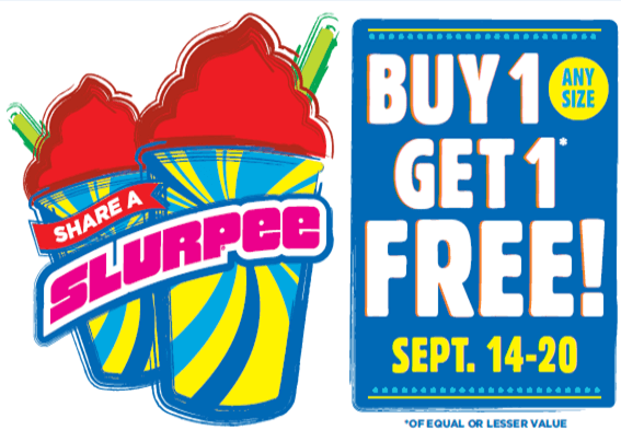 Slurpee Logo - Share a Slurpee Drink this Week, September 2015