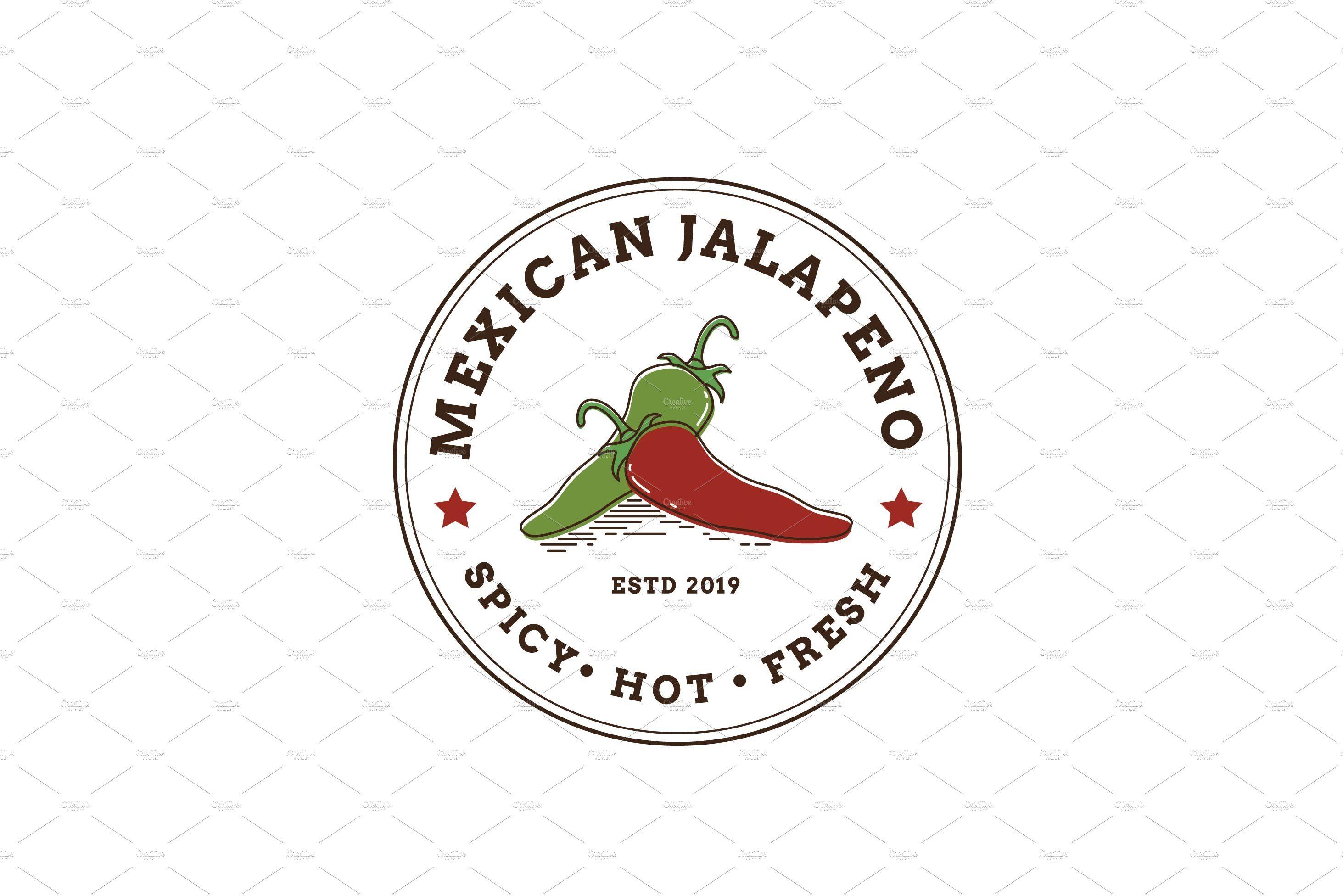 Pepper Logo - Hot spicy jalapeno chili pepper logo
