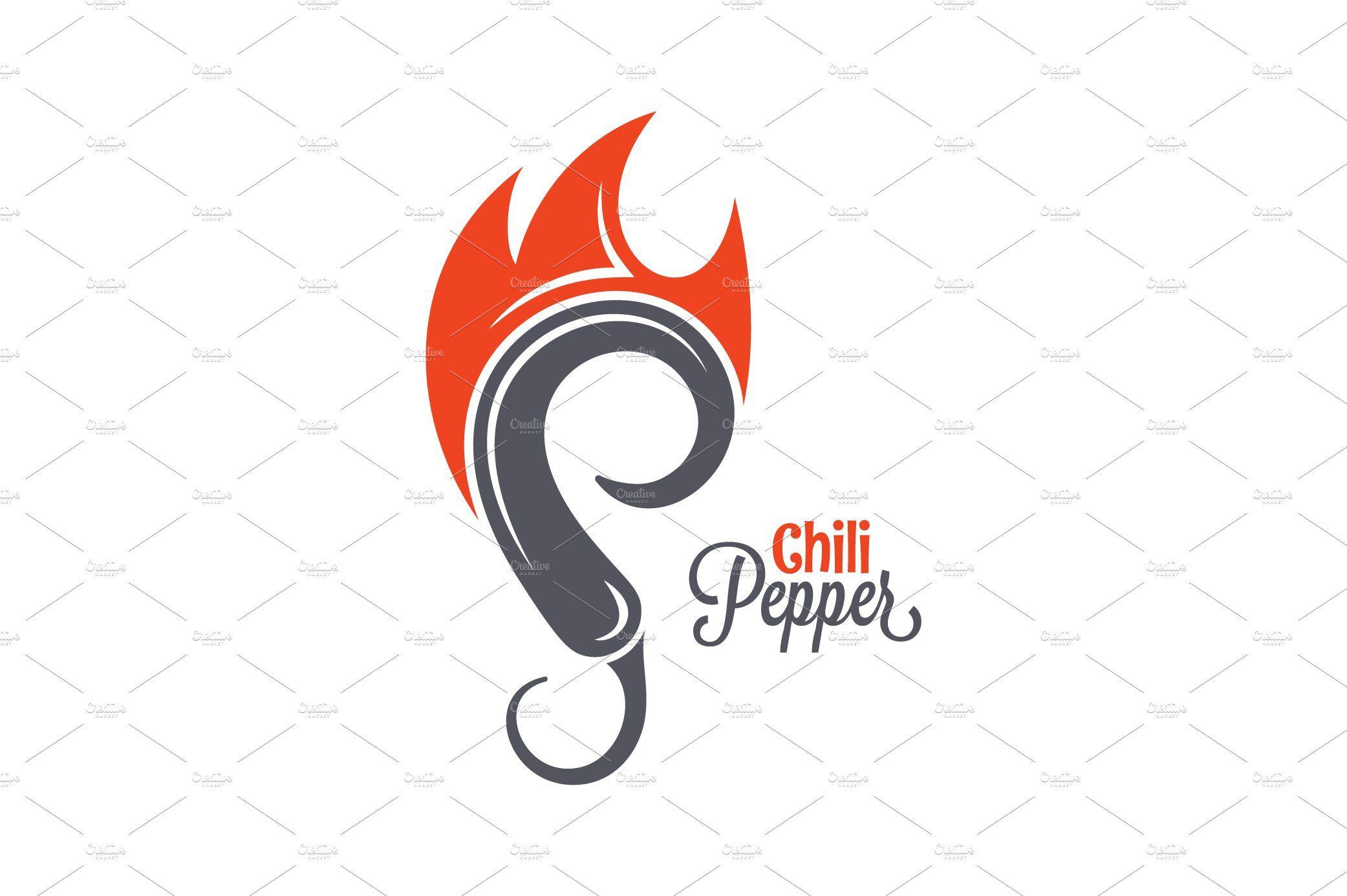 Pepper Logo - Chili pepper fire logo