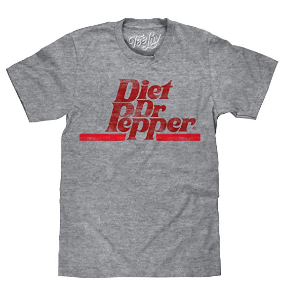 Pepper Logo - Tee Luv Diet Dr Pepper T-Shirt - Distressed Dr Pepper Logo Shirt