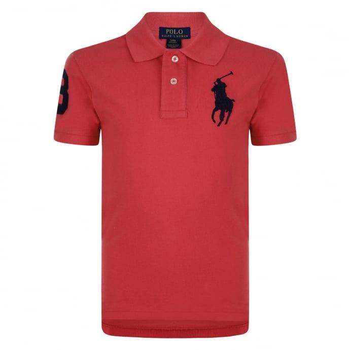 Red Clothing Logo - Ralph Lauren Boys Red Polo Shirt with Navy Logo