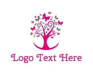 Feminine Logo - Feminine Pink Tree Logo