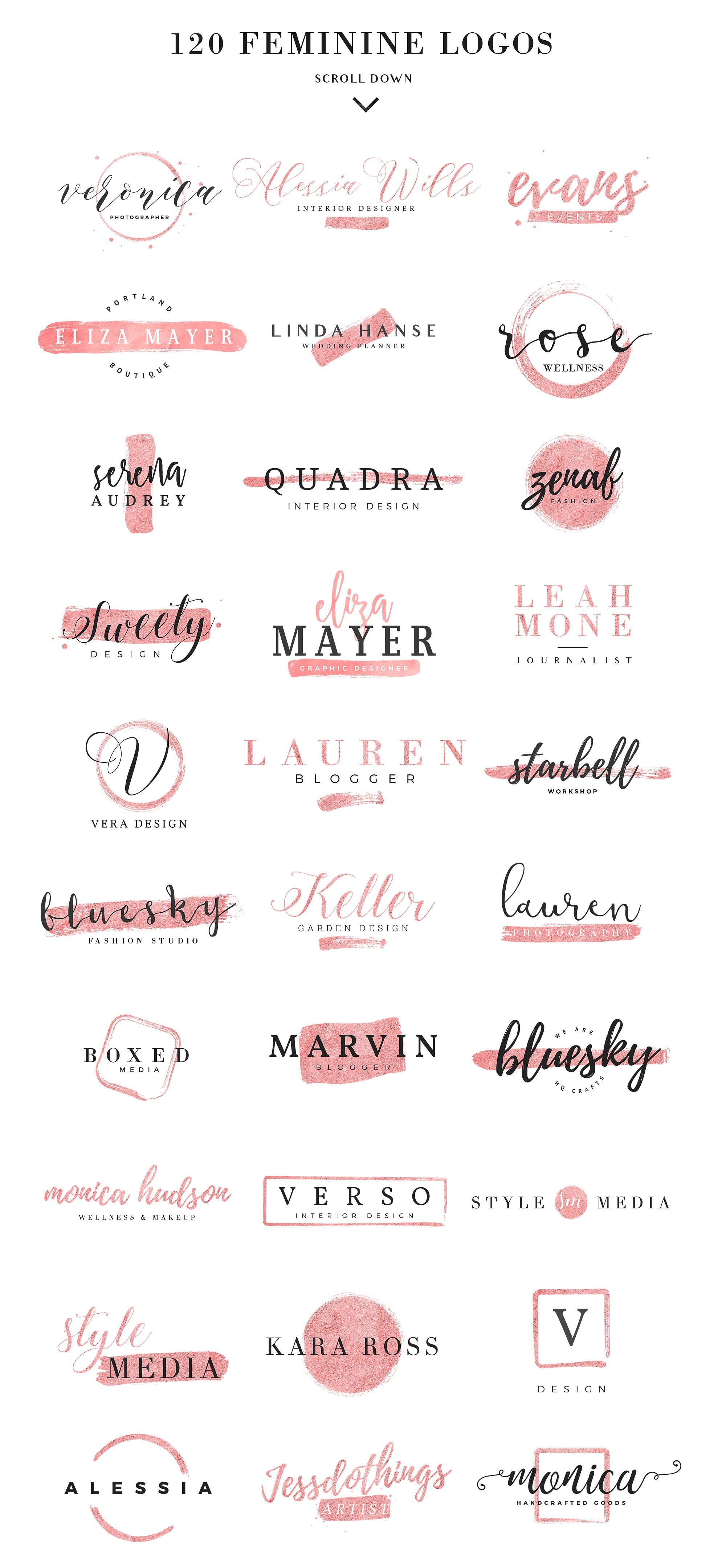 Feminine Logo - Feminine Branding Logos