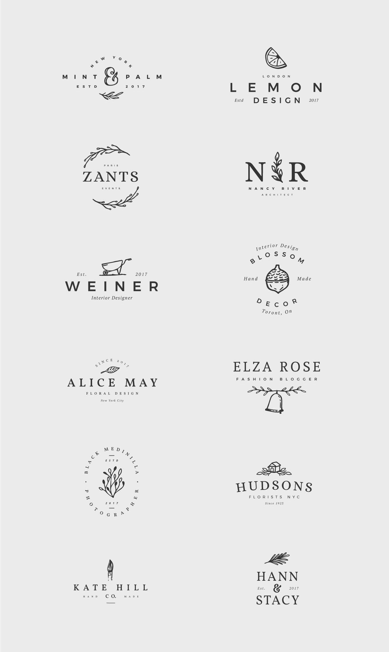 Feminine Logo - 12 Free Feminine Logo Templates