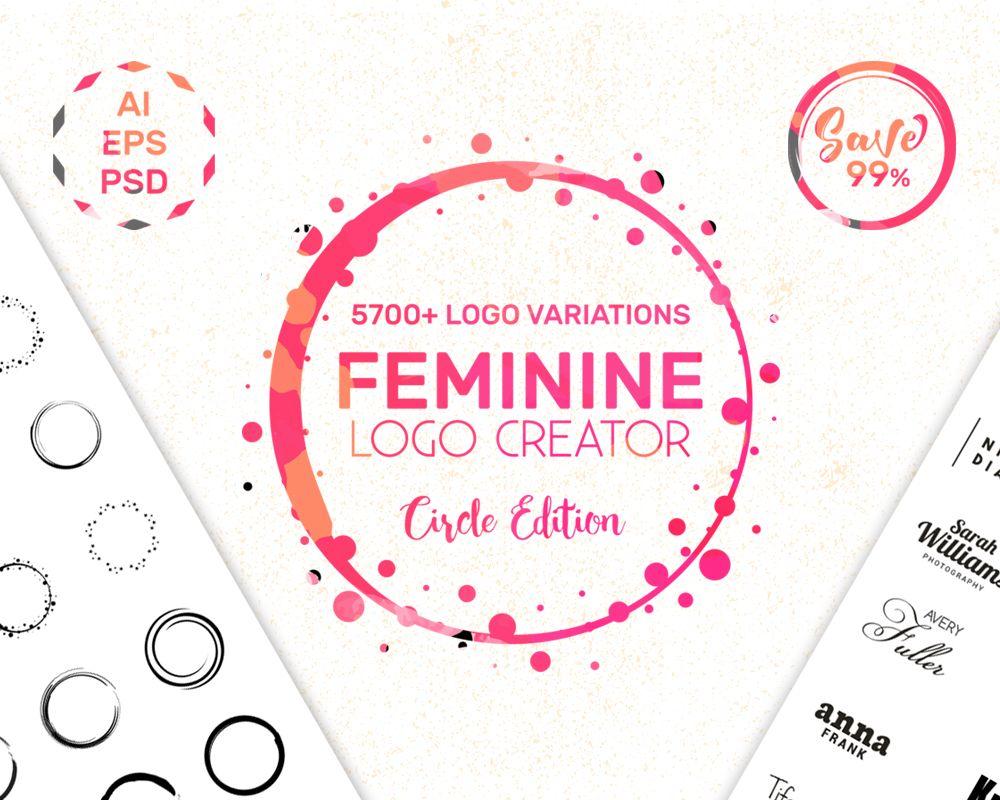 Feminine Logo - Feminine Logo Creator Kit