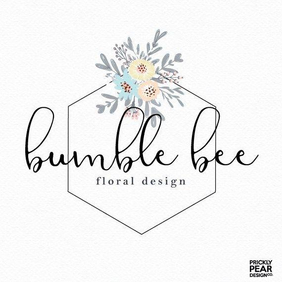 Feminine Logo - Premade Logo |Boutique Owner Logo | Floral Logo |Feminine Logo | Hexagon  Logo | Wedding Logo | Photography Logo| Logo Design | Watermark