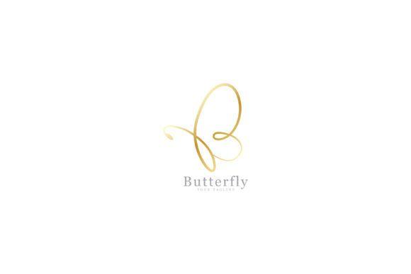 Buterfly Logo - Golden butterfly logo design