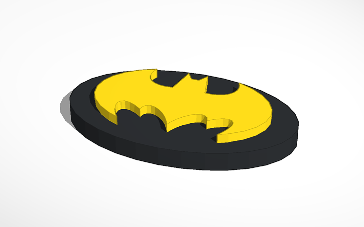 Tinkercad Logo - 3D design Batman Logo Chip