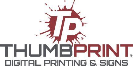 Thumbprint Logo - ThumbPrint Digital Printing and Signs Logo. ThumbPrint- Printing