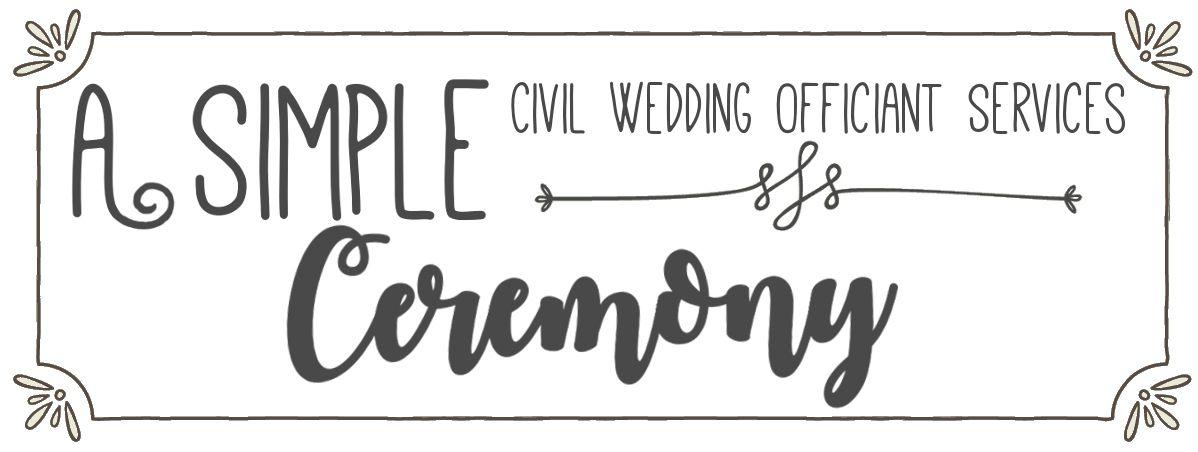 Ceremony Logo - A Simple Ceremony – Civil Wedding Officiant Services