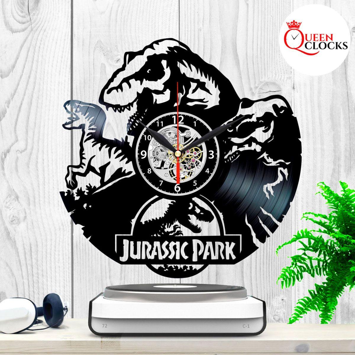 Dinosaurs Logo - Details about Jurassic Park Logo Dinosaurs Vinyl Record Wall Clock Art Home  Decor Kids Gift